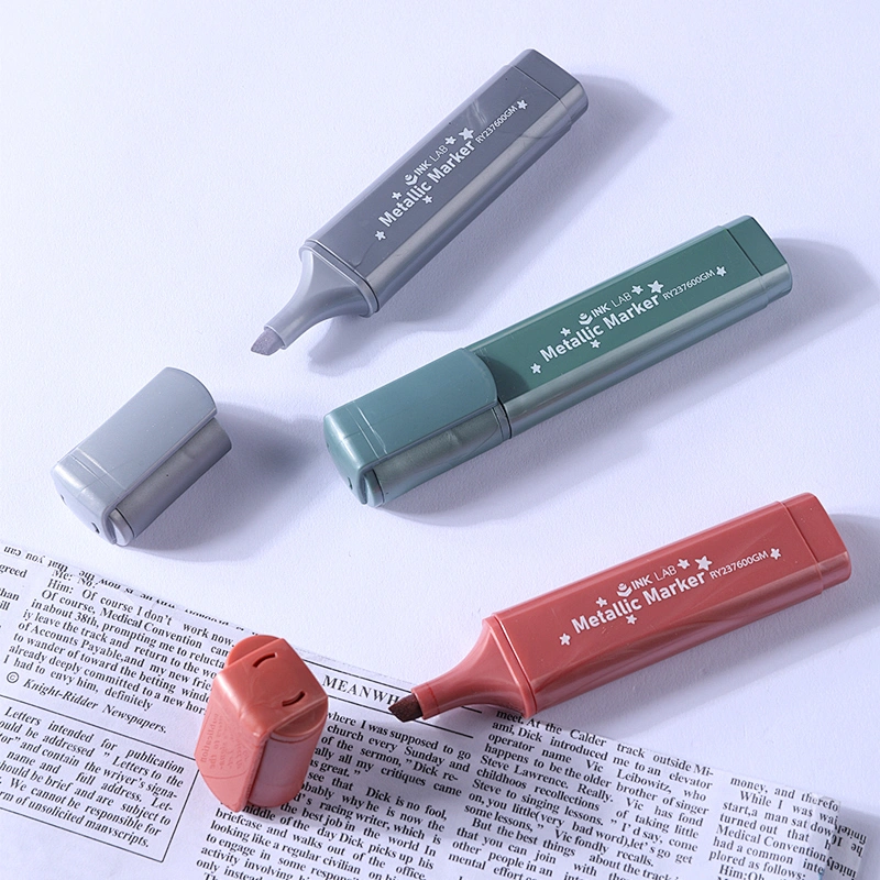 Metallic Glitter Highlighters, Pack of 4, for Journaling and Note Taking