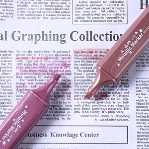 Metallic Glitter Highlighters, Pack of 4, for Journaling and Note Taking