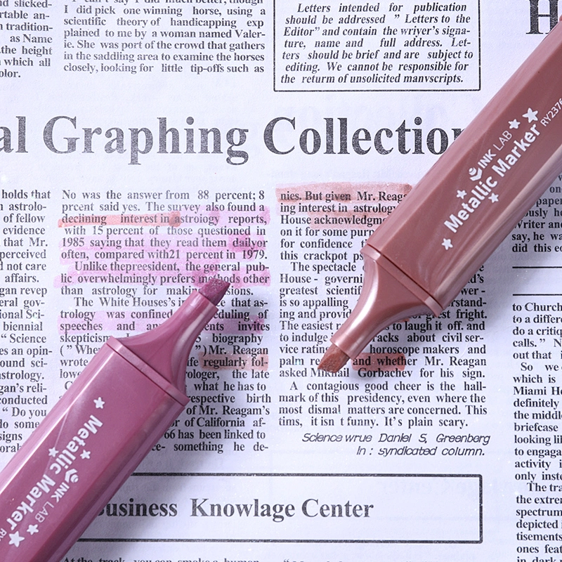 Metallic Glitter Highlighters, Pack of 4, for Journaling and Note Taking
