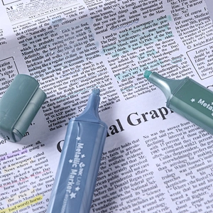 Metallic Glitter Highlighters, Pack of 4, for Journaling and Note Taking